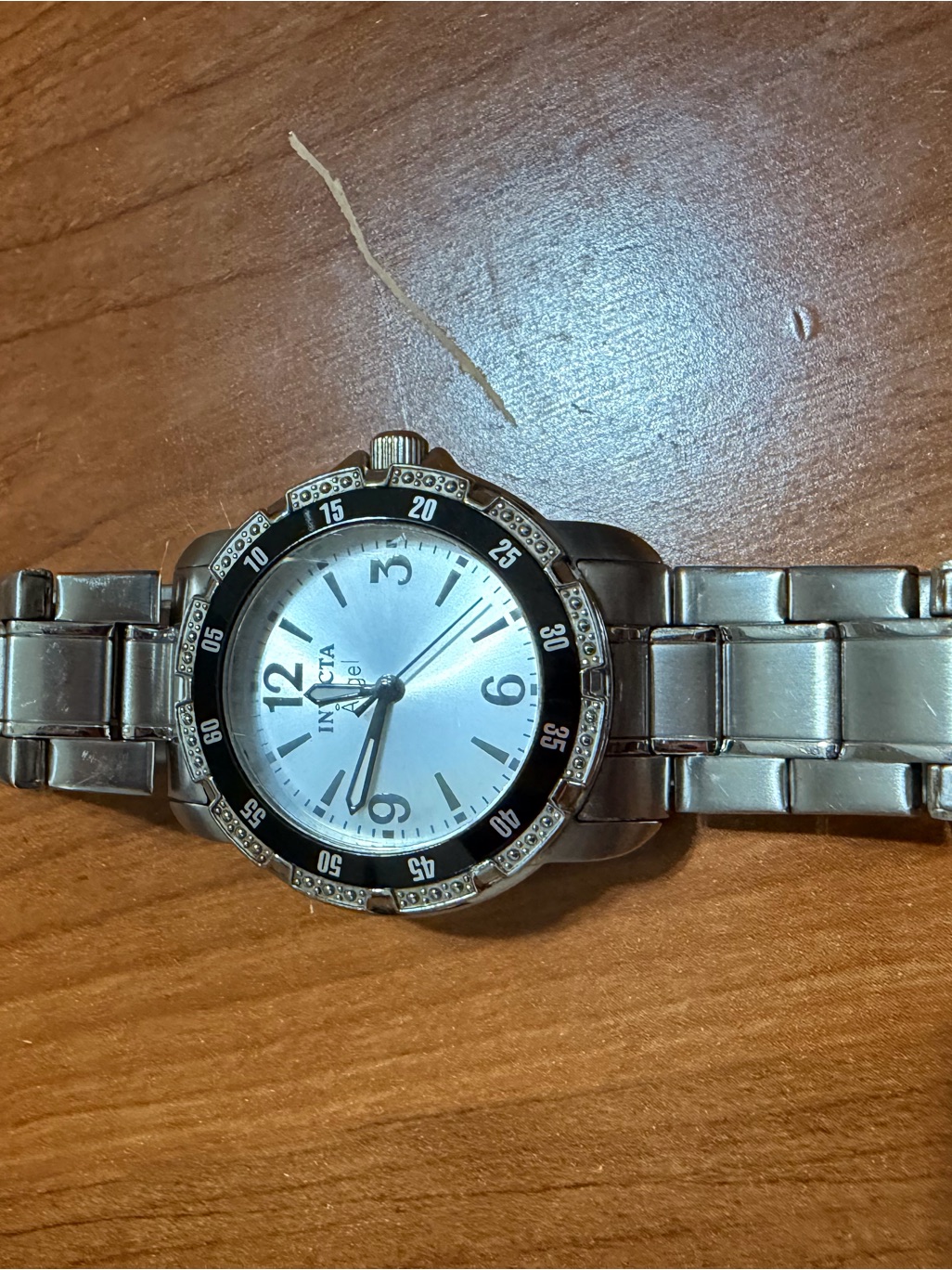 Invicta Silver And Black Womens Stainless Steel Watch